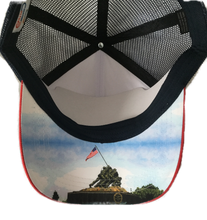 Load image into Gallery viewer, Marines Dress Blues RUN 26.2 Performance Trucker Hat
