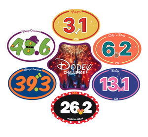 Disney-inspired Dopey Challenge Set Featuring Minie Marathon and Daisy Half Marathon